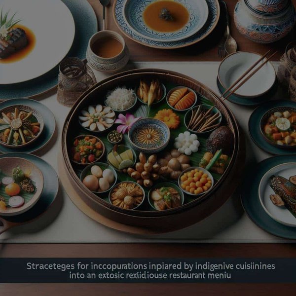 Quelles stratégies pour intégrer des plats inspirés des cuisines indigènes dans un menu de restaurant exotique?